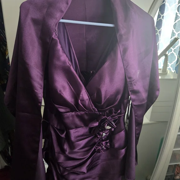 Luxurious Deep Purple Prom Dress - Picture 3 of 5